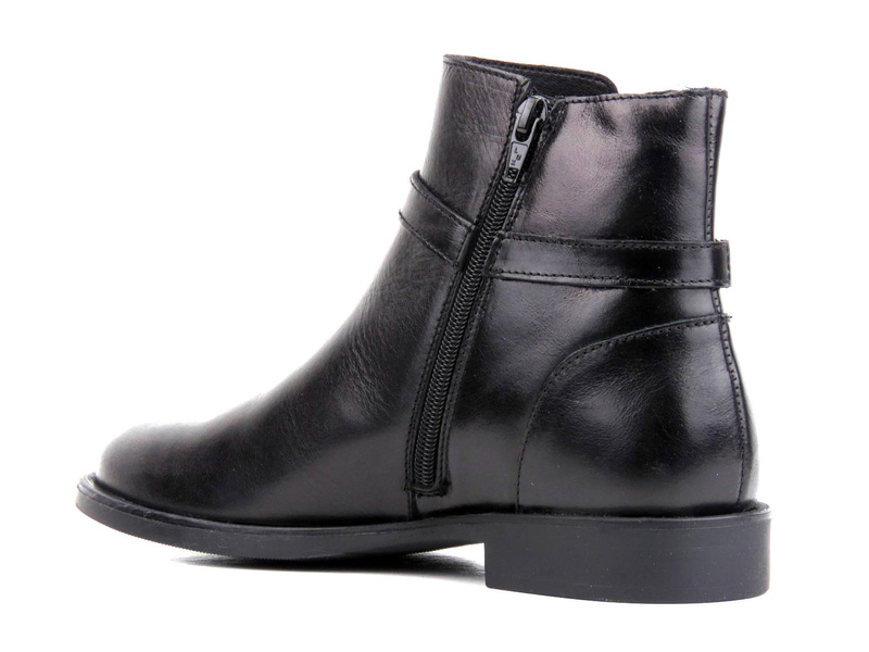 Dámské ploché kotníkové boty zdobené řetízkem - VENEZIA 7735638 SIER NER, černá