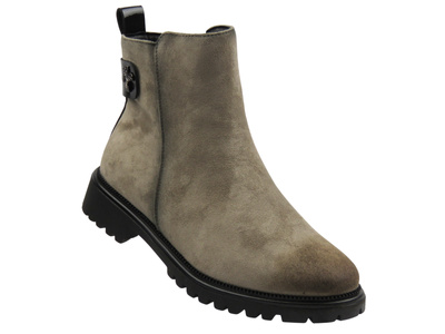 ZATEPLENÉ DÁMSKÉ KOTNÍKOVÉ BOTY KHAKI Potocki 25-19314