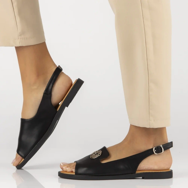 Dámské sandály s koženou stélkou - Filippo DS3666/24, černé