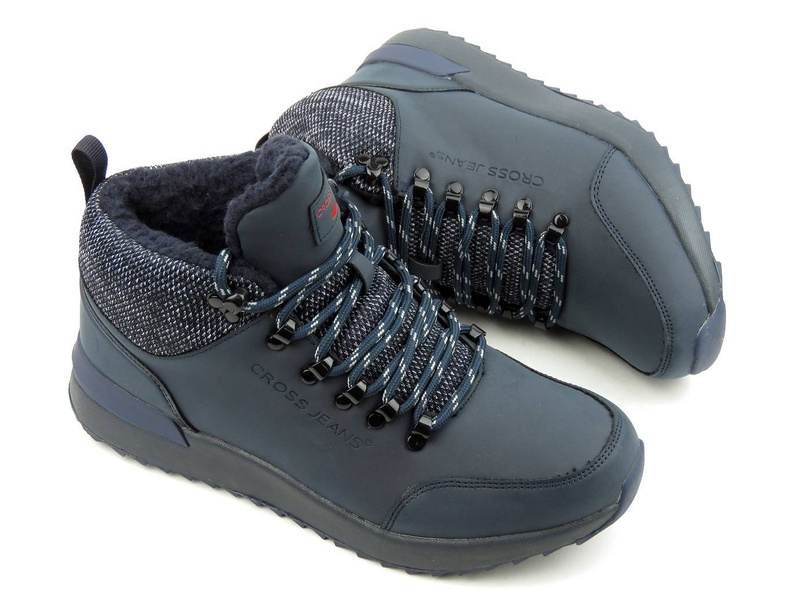 Pánské zimní boty CROSS JEANS EE1R4115C, tmavě modrá
