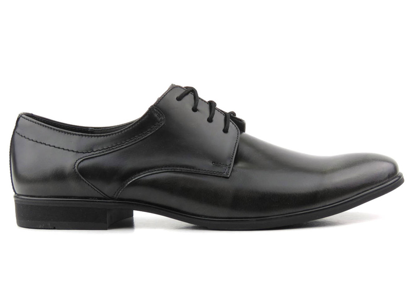 Kožená pánská společenská obuv MOSKAŁA A116, černá