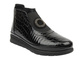 Dámské lakované kotníkové boty - VENEZIA L007CRBLOBB034, černé se zipem