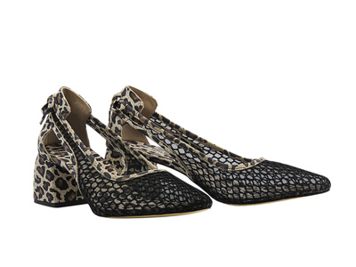 Kožené dámské lodičky na podpatku, černé – Venezia L076MTBBOBC033