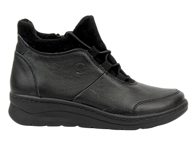 Pohodlné dámské boty z měkké kůže - Helios 564, černá