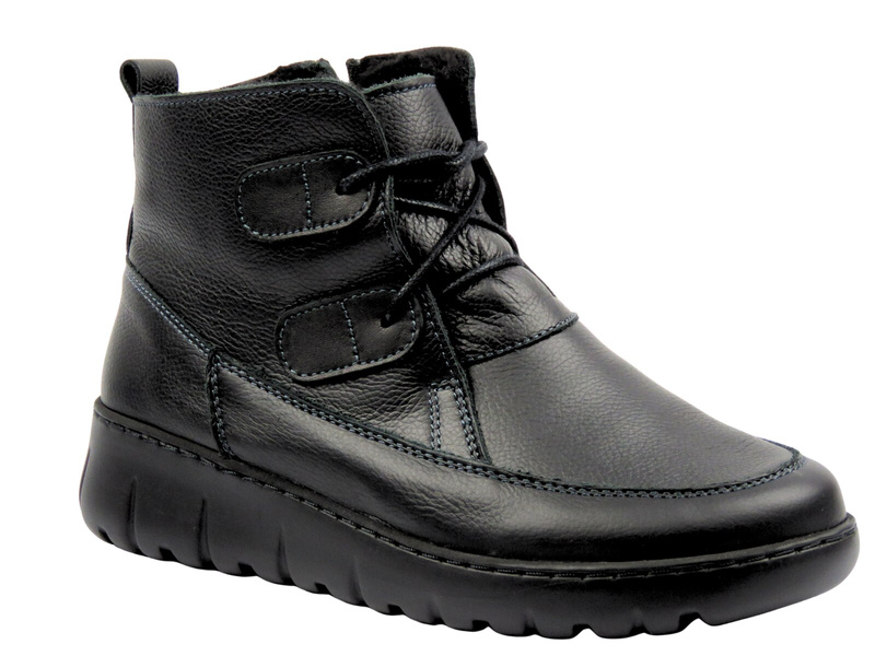 Dámské kotníkové boty černé HELIOS Komfort 795 – polská značka