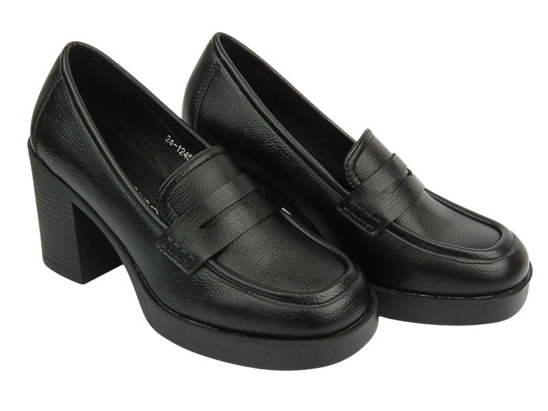 Elegantní dámské boty na kostce - Potocki 24-12040, khaki