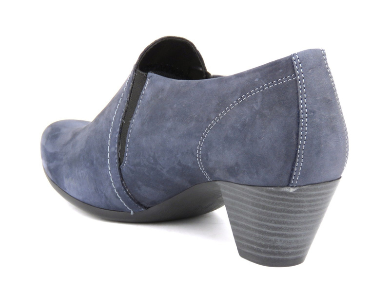 Dámské kožené boty na vysokém podpatku AXEL1391