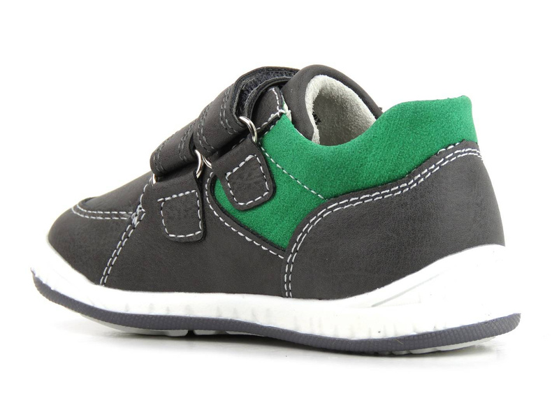 Dětské kotníkové boty, boty s koženou podšívkou - Wojtyłko 22005, šedá