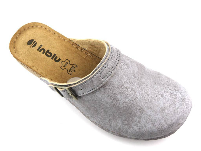 Dámské žabky, dřeváky na vysokém podpatku - INBLU BL-04, šedé