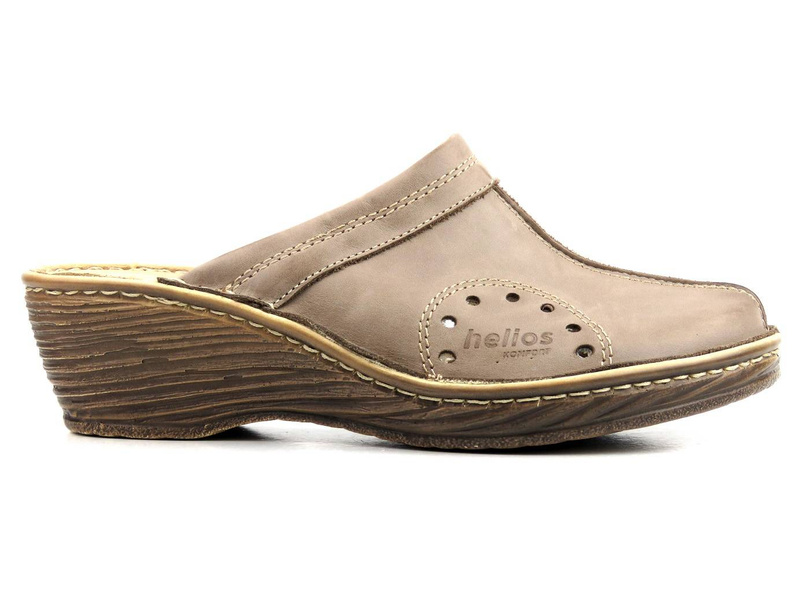 Pohodlné dámské sandály na klínku - HELIOS Komfort 624, béžová