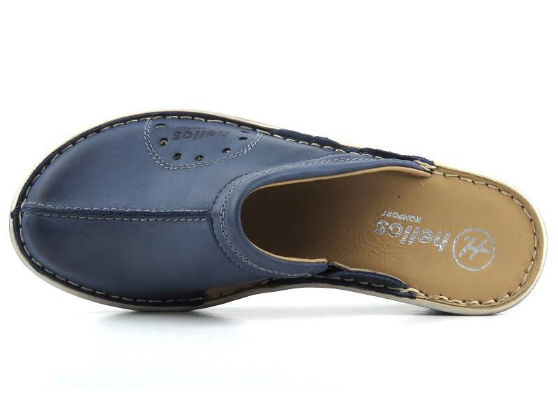 Pohodlné dámské sandály na klínku - HELIOS Komfort 624, tmavě modrá 2