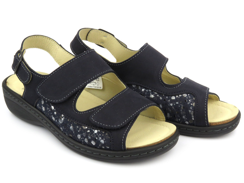 Dámské kožené sandály - Brinkman 710135-05, námořnická modř