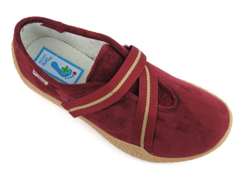 Uzavřené pantofle, dámská preventivní a zdravotní obuv - Befado dr Orto 434D016, vínová
