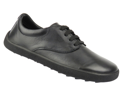 Dámské kožené minimalistické boty Barefoot Nika Comfort 26025 – Černá