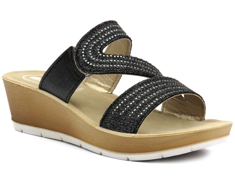 INBLU RN-18 dámské žabky, černé