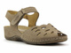 Dámské sandály s prolamovaným svrškem - HELIOS Komfort 4011, béžová