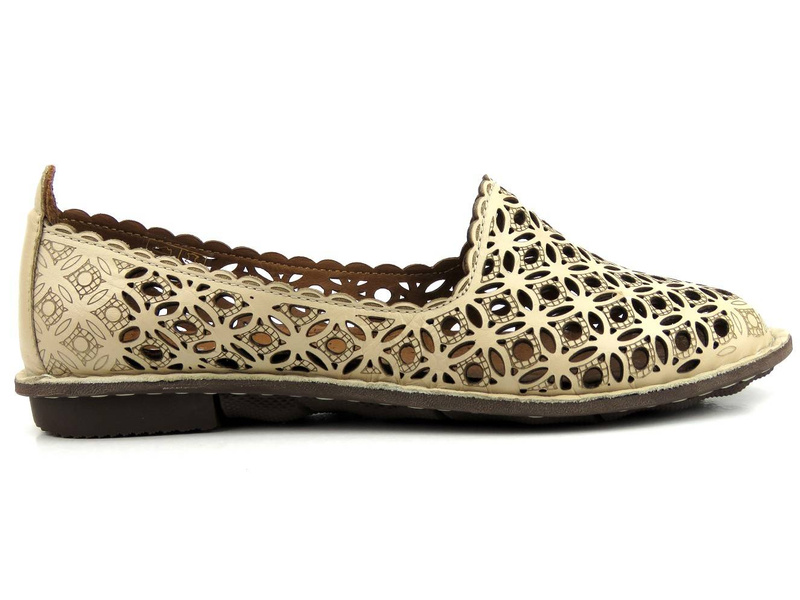 Dámská prolamovaná obuv - VENEZIA 0014101-1, béžová