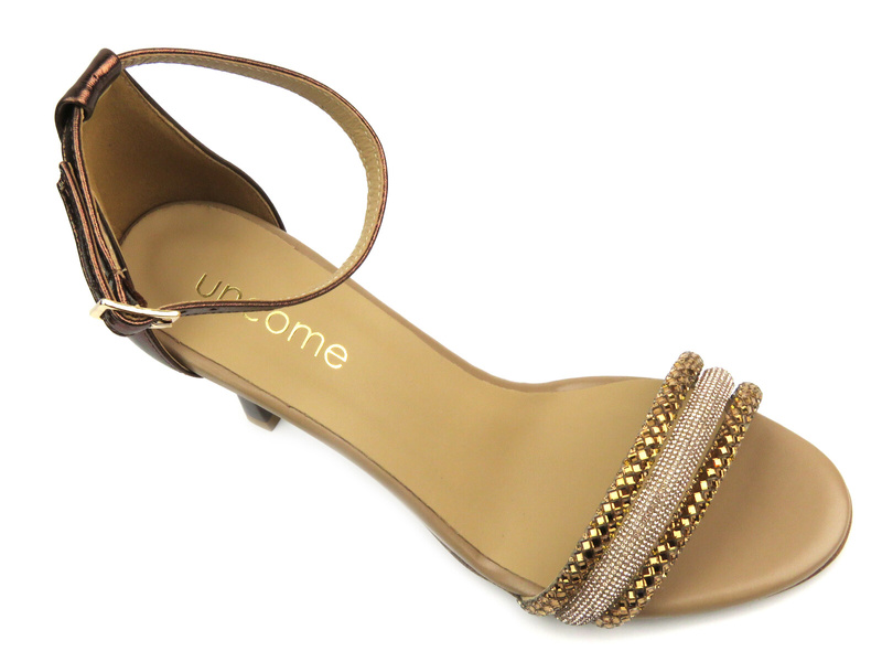 Sandały damskie na efektownym obcasie - VENEZIA MRZ212399, beżowe