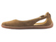 Dámské minimalistické kožené sandály Barefoot s extra šířkou H - Nika Komfort 1472, Tofee Brown