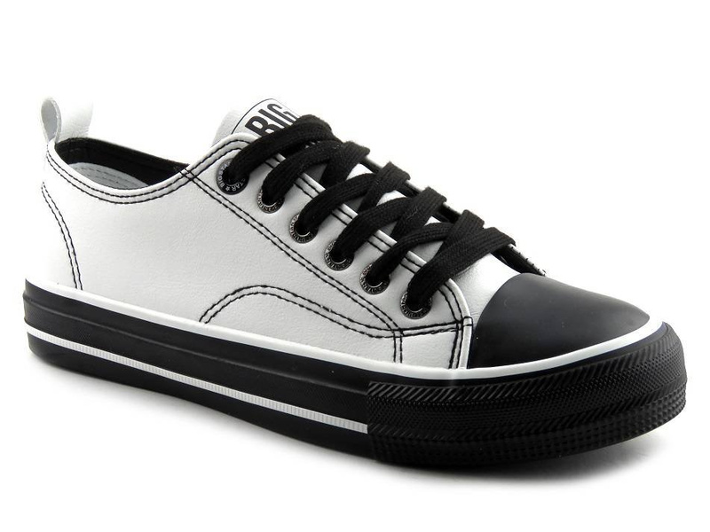 Dámské tenisky s černou podrážkou Big Star HH274147, bílé