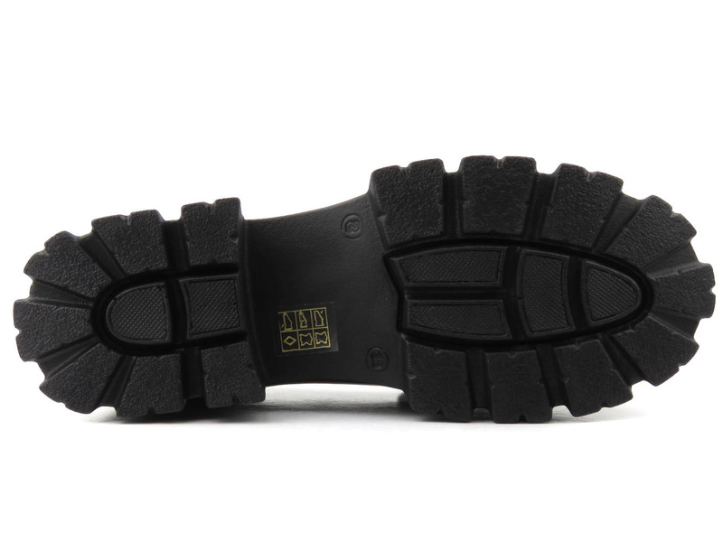 Lakované dámské lordy s masivní podrážkou - VENEZIA 13165 COMB, černá