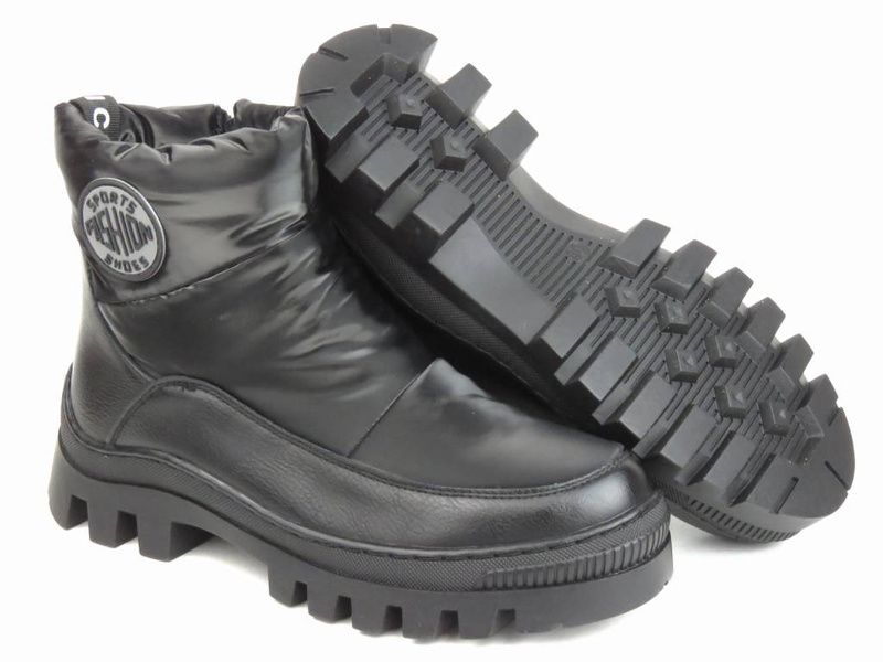 Teplé, vysoké dámské sněhule - Potocki 23-12169, černé