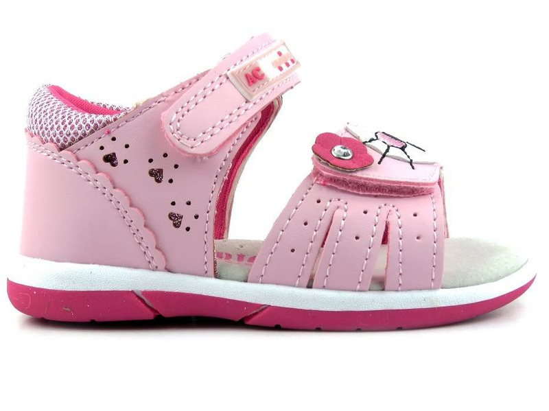 Dětské sandály s koťátkem - American Club DR 22/21(22) 29/22, růžové