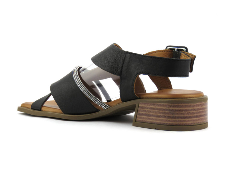 Dámské sandály s hranatou špičkou - VENEZIA 039892176, černé