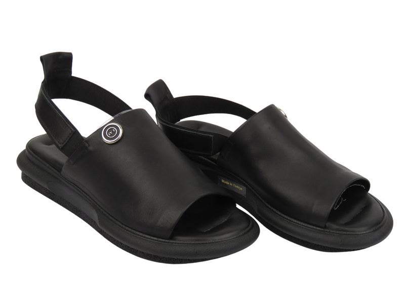 Elegantní dámské sandály z přírodní kůže - Bombonella 501.24309-1, černá