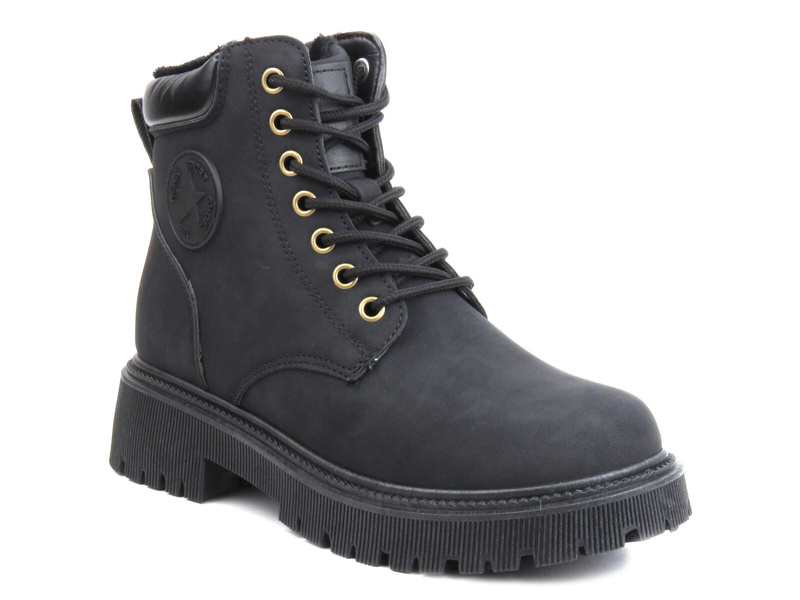 Dámské teplé turistické boty - NOVINKY 22BT35-5217, černé