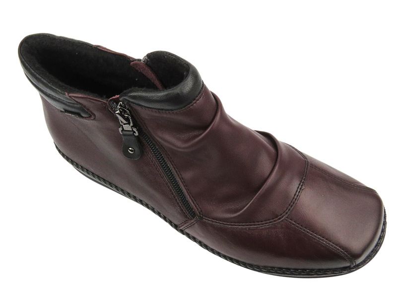 Pohodlné dámské kotníkové boty na zip - Axel 1725, černé