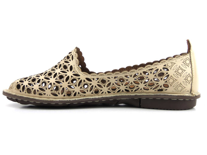 Dámská prolamovaná obuv - VENEZIA 0014101-1, béžová