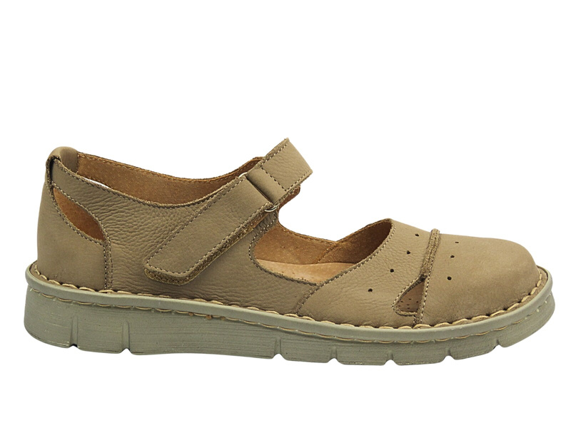 Dámské kožené boty, sandály - WASAK 0628, bílá