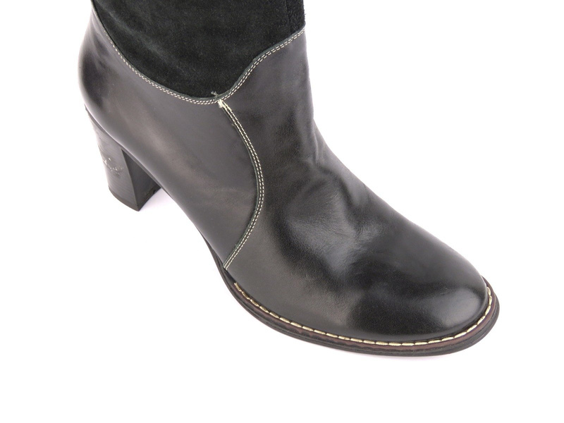 Dámské kozačky na podpatku - Laura Giusti 1050, černé