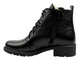 Pohodlné, kožené dámské kotníkové boty s jemným klínkem - Galant 729, černé