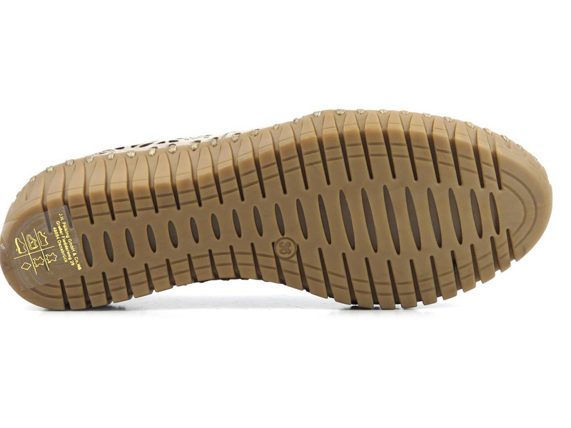 Dámské prolamované boty z přírodní kůže - MANITU 850021, béžová