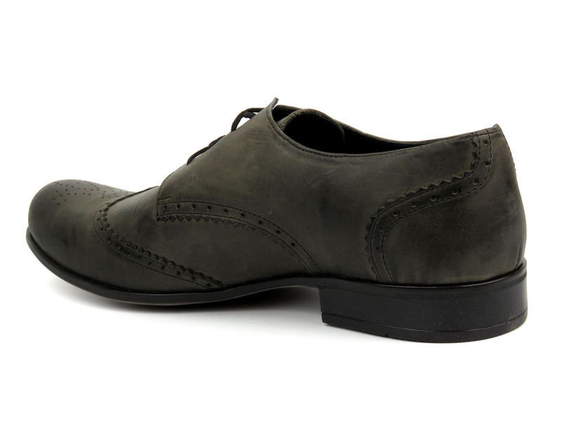 Pánské kožené boty - Moskała 402, šedá