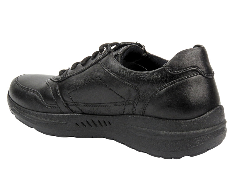 Pánská kožená obuv - Comfortabel 640237-01 černá se zipem