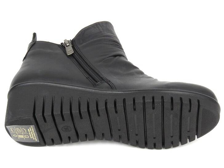 Dámské kotníkové boty na dva zipy - COMFORTABEL 960232-01, černé