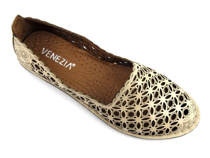 Dámská prolamovaná obuv - VENEZIA 0014101-1, béžová