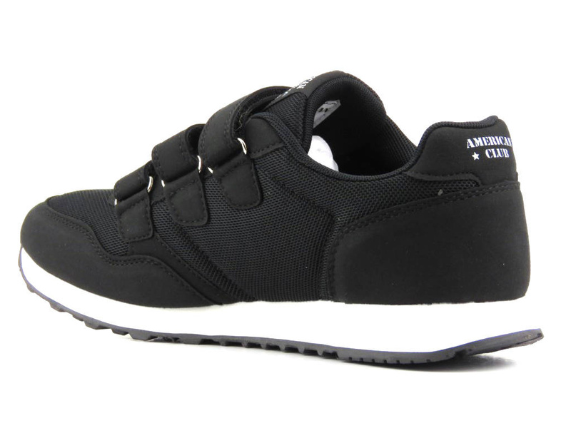 Sportovní boty a tenisky pro mládež - AMERICAN CLUB WT146/23 / WT147/23, černé