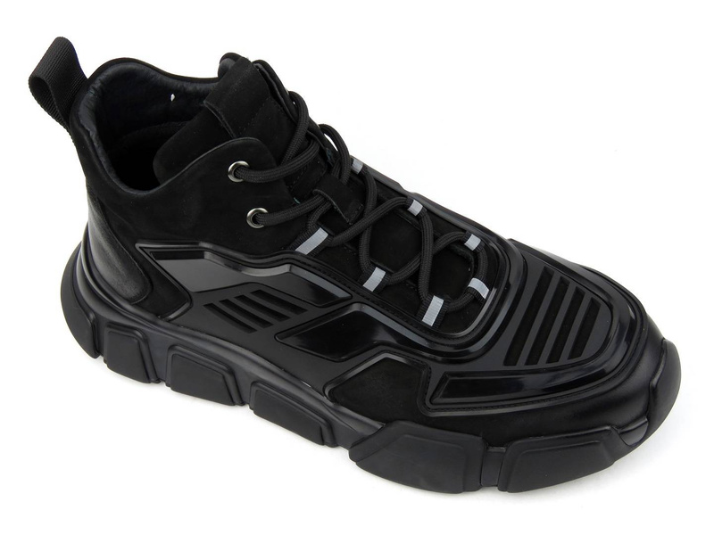 Pánské vesmírné tenisky se zateplením - JOHN DOUBARE H258-WG-487R, černé