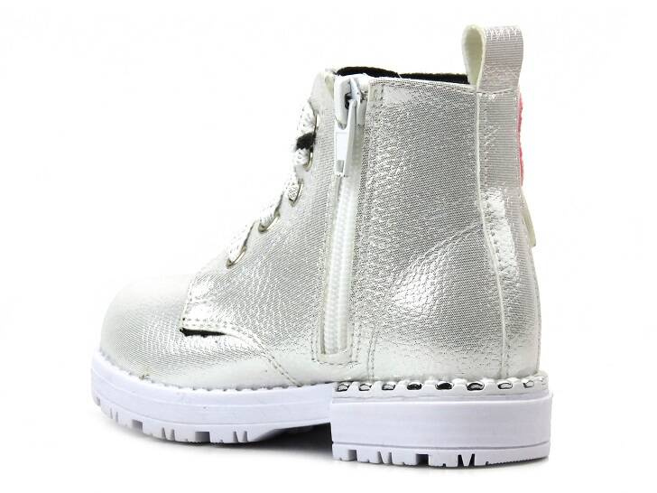 Dětské boty s hvězdou a medvídkem - Navy Dot 22-61060, stříbrná