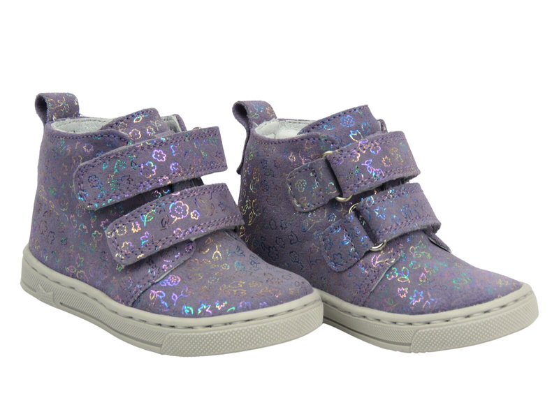 Dětské kotníkové boty, boty na suchý zip - Jamet 1102, fialová