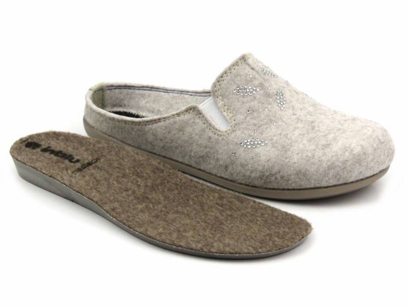 Dámské plstěné pantofle jako dárek - Inblu GF-15, béžové