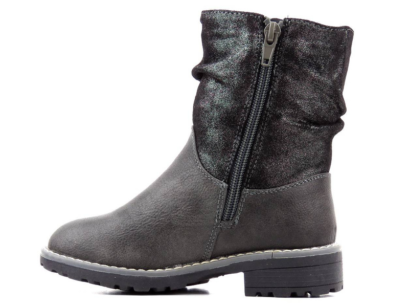 Zateplené dětské kozačky - WOJTYŁKO 20148, šedé