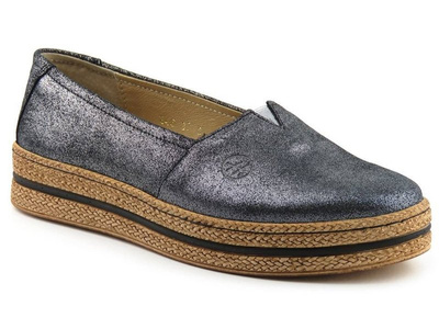 Dámská obuv s tkanou podrážkou - Helios Komfort 346, černá