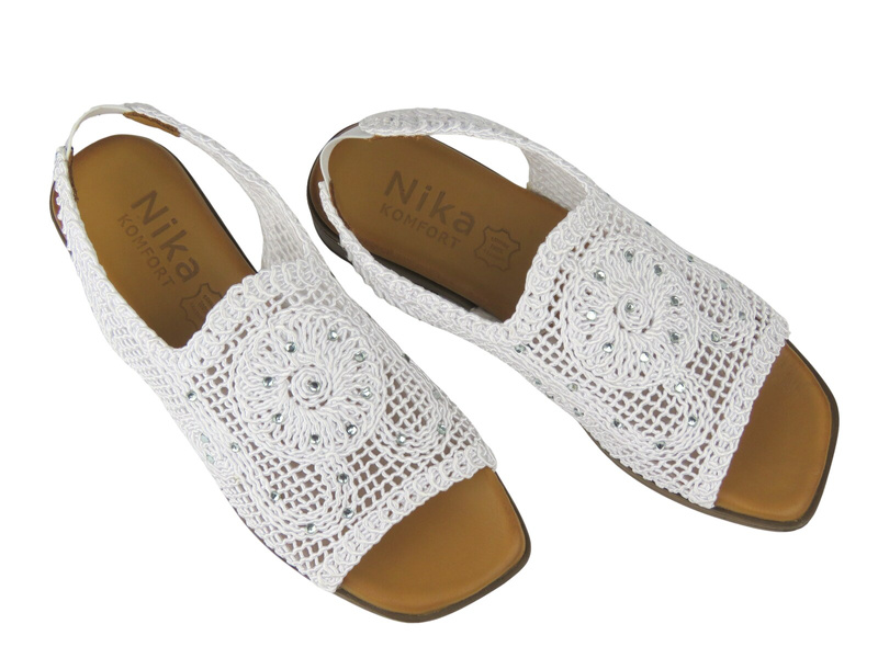 Pohodlné dámské sandály Nika Comfort 0117-13003, bílé