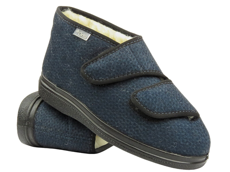 Dámské zimní pantofle s vlnou - Befado Dr. Orto 986D013, tmavě modré