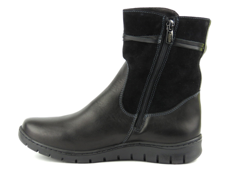 Vysoké dámské kozačky polské značky HELIOS Komfort 558 černé barvy